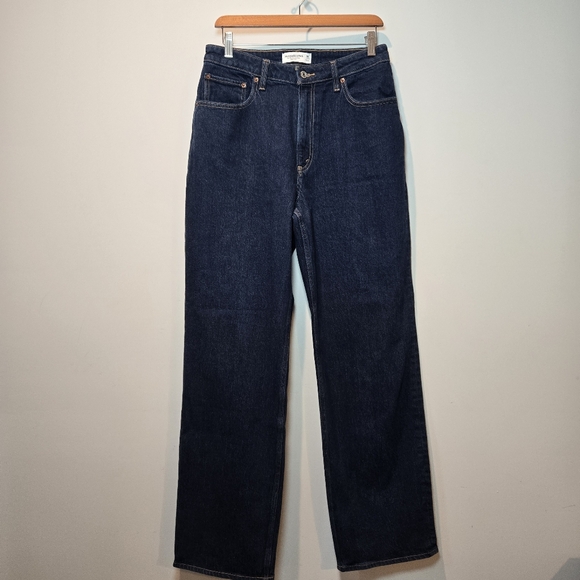 Abercrombie & Fitch The 90s Relaxed Jean High Rise Curve Love 30 Long - Picture 1 of 7
